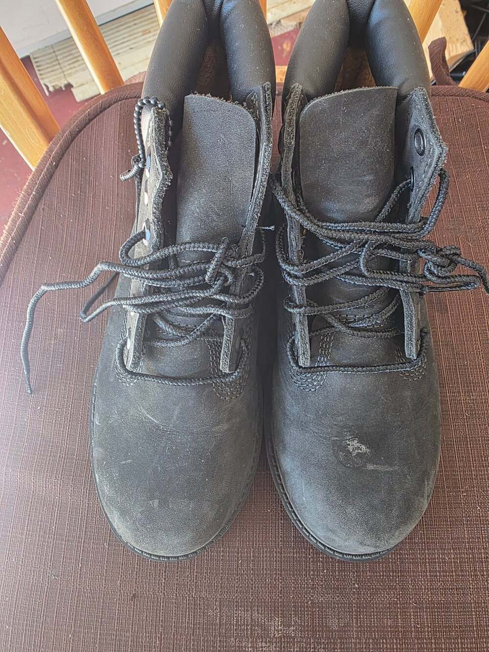 Timberland Premium Waterproof Boots Size 1M Black Leather